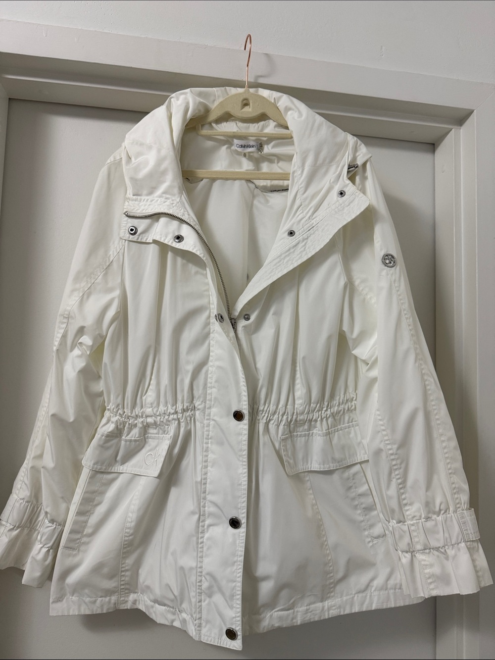 Calvin Klein Off-White Hooded Utility Anorak